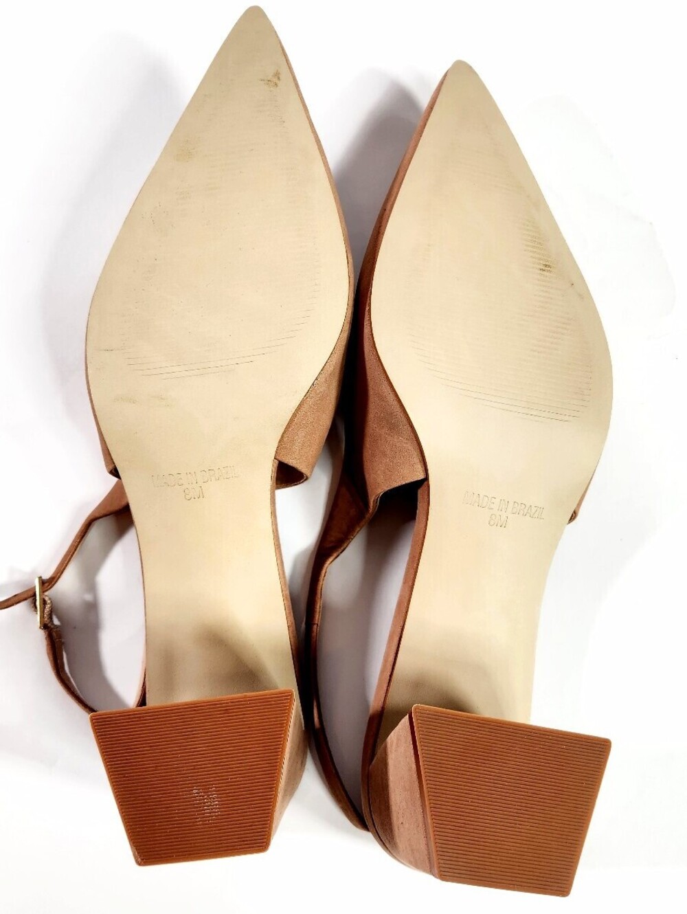 Steve Madden Women's Brown Suede Slingback Block Heel Pumps - Picture 5 of 6